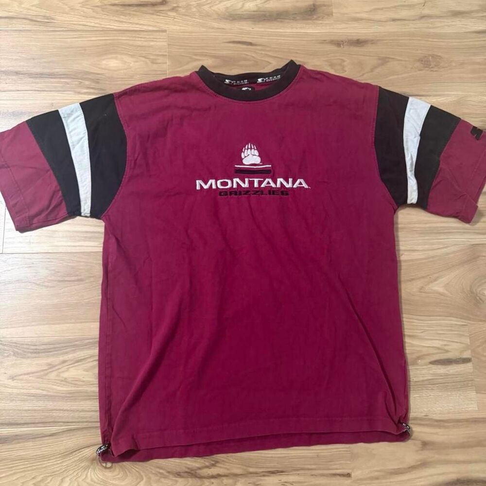 Vintage 00s Montana Grizzles starter college tee embroidered sports size large